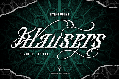 Klausers - Blackletter blackletter branding decorative font lettering modern tattoo typography