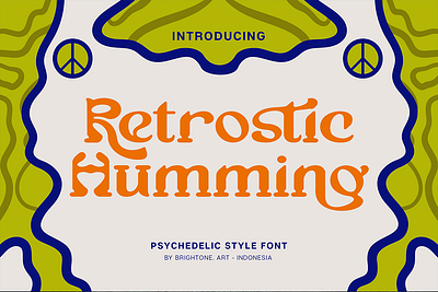 Retrostic Humming - Hippie Style branding classic font hippie psychedelic trippy typography