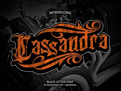 Cassandra - Tattoo Blackletter blackletter branding font gothic lettering typography