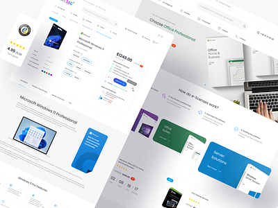 Soft360 - Software Shop card clean design e commerce ecommerce microsfot microsoft minimal shop simple ui ux windows