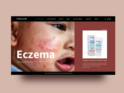 Triderma NZ - Website Concept beauty web branding childrencare website digital design medical web medical website minimalistic minimalistic web design skin website skincare website ui uiux web design web development webflow website