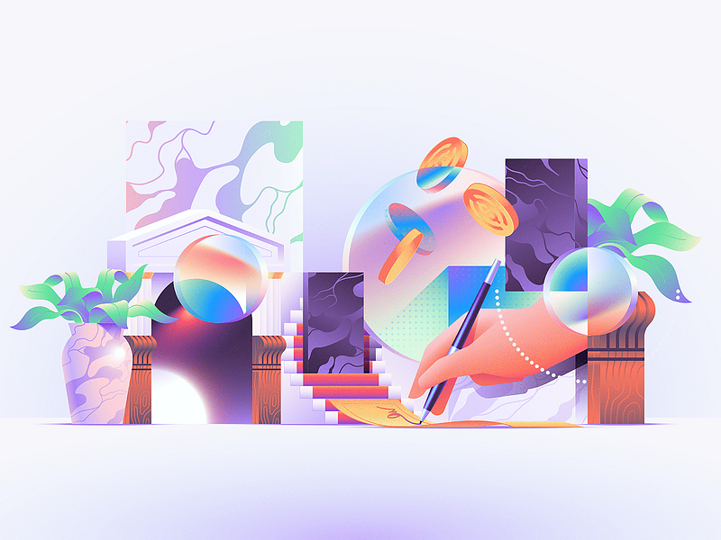 Client Exploration #1 bank banking branding crypto finance illustration money