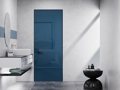 Concealed door 3d bathroom door keyshot product visualization render