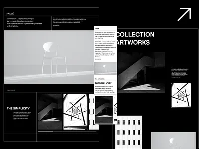 UI/UX WEBSITE DESIGN FOR FRAME abstract adobe architecture black branding figma graphic design homepage interior landing page logo minimal ui ui design ux web design webdesign website website design xd design