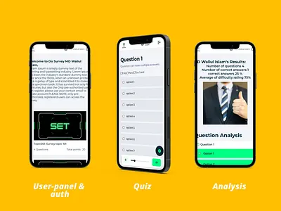 Quiz app with reactjs and firebase design frontenddesign ui web design by nohan webdesign