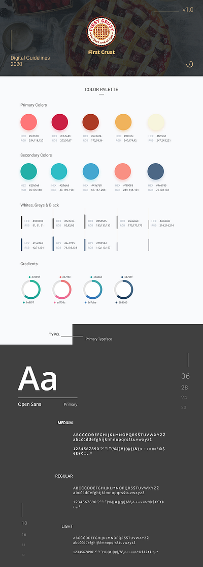 Digital Guidelines - First Crust design illustration logo ui ux vector