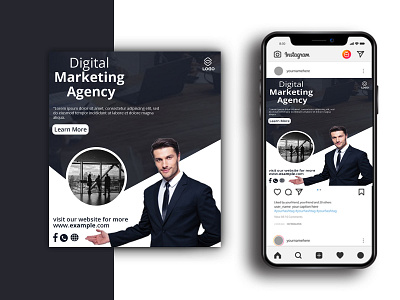 DIGITAL MARKETING AGENCY SOCIAL MEDIA POST DESIGN business flyer design digital marketing agency graphic design instagram post social social media post design website post