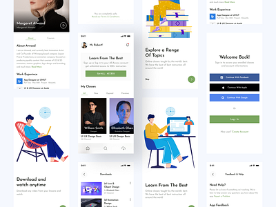 Learning App UI KIT - Study Sense app app design app ui app ui kits color figma free ui resource learning app learning app kit learning app ui trendy ui ui resource uihut