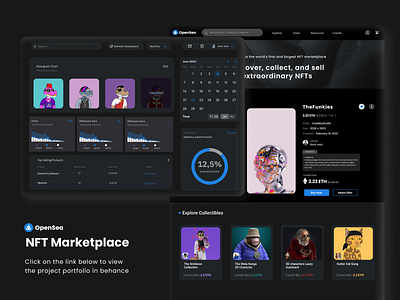 Nft Marketplace concept opensea 2021 trend concept dashboard design dotchallenge marketplace midschallenge nft ui userinterface ux webdesign