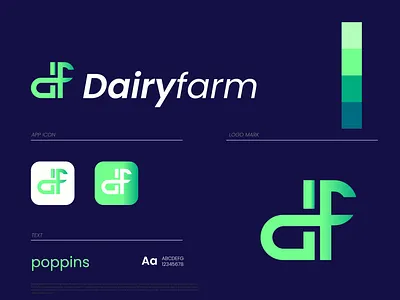 Df logo design branding design df df logo graphic design illustration logo typography vector