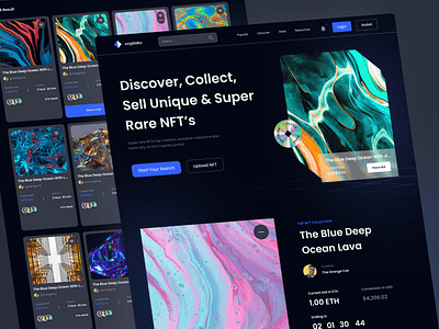 Crypto NFT Marketplace - Dark Mode