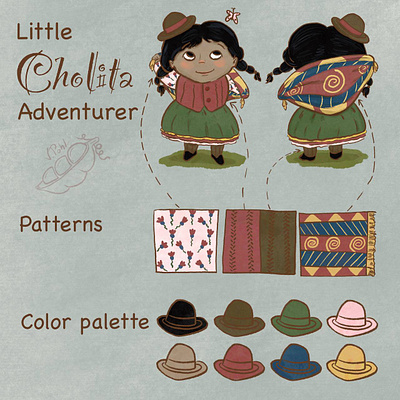 Cholita chara characterdesign children cholita concept art cute illustration procreate