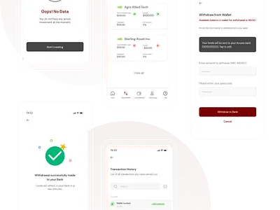 Investment screens minimal product design ui ui design ux ux designer