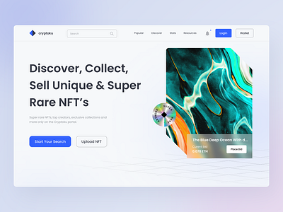 NFT Marketplace Design - Light Mode