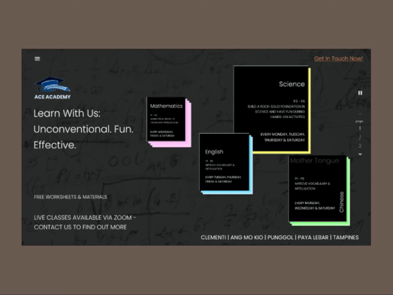 Post-it Notes Concept - Home page hero section clean designwebsite education centre home landing learning centre page simple tuition tuition service ui ui design uiux ux web website