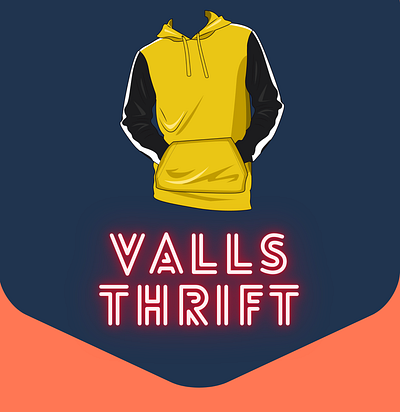 valls thrift animation branding logo