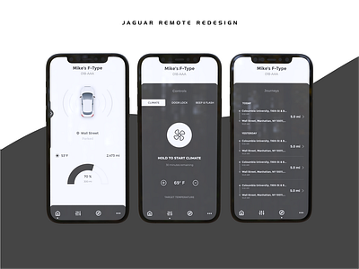 Jaguar Remote APP Redesign app app redesign branding design figma graphic design jaguar remote ui ux