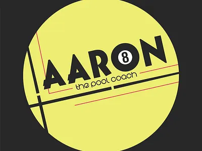 Aaron The Pool Coach 8 ball 80s 8ball billiards branding illustrator international logo pool vector