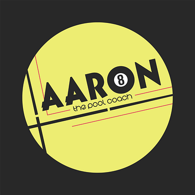 Aaron The Pool Coach 8 ball 80s 8ball billiards branding illustrator international logo pool vector