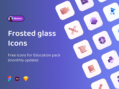 Frosted glass icons adobe xd android figma glass icons glassmorphism graphic design icon icons ios ui ux