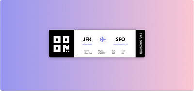 DailyUI 024 - Boarding Pass adobexd appdesign dailyui dailyuichallange design figma invision productdesign ui uiux ux webdesign