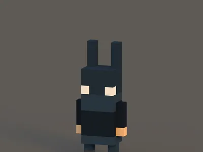 BatGuy Voxel 3d low poly voxel