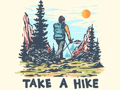 Hike adventure art artwork branding campfire camping design explore graphic design illustrat illustration logo merch outdoorapparel