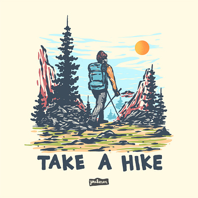 Hike adventure art artwork branding campfire camping design explore graphic design illustrat illustration logo merch outdoorapparel