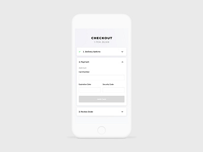 Daily UI / Day 2 checkout clean creditcard dailyui grey minimal mobile white