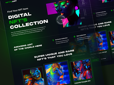 NFT Art Landing Page Concept block chain blockchain cryptoart ethereum futuristic glassmorphism ico isometric meta metaverse nft nft mobile futuristic nft art nft design nft landing nfts token uniswap