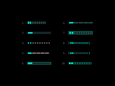 Dark UI - Progress bars exploration admin ai code dark ui dashboard design system enterprise finance minimal product designer saas server software user experience ux ux designer web app web app designer web app ux web application design