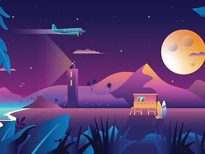 Rage Festival #2 design illustration illustrator procreate tropical vector web