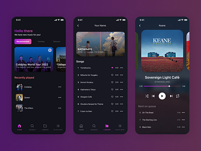 Daily UI Challenge #9 - Media Player app design ui user interface ux