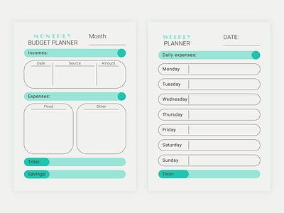 Budget planner adobeillustrator budget design graphic design illustration planner vector