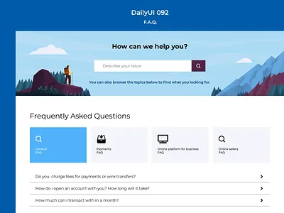 F.A.Q. DailyUI 092 092 design f.a.q. ui