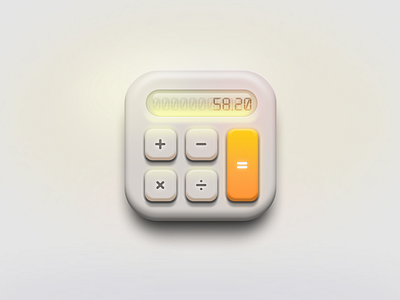 Skeuomorphic Illustration branding calculator design figma graphic design illustration logo skeuomorphism ui