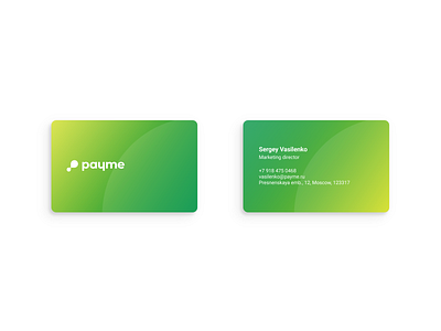 PayMe Business Card branding business card design graphic design logo minimal