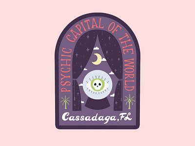 Cassadaga, FL cassadaga florida hand lettered hand lettering illustration logo psychedelic psychic