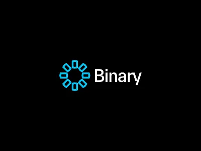 Binary Logo WIP branding lock logo logotype minimal modern monogram safe secure security smartlock tech vault