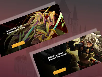 Game Banner / Castle Defender castle defense cover banner figma game banner game graphics game header game section game ui design game website banner graphic design hero header hero section illustration ui design web design