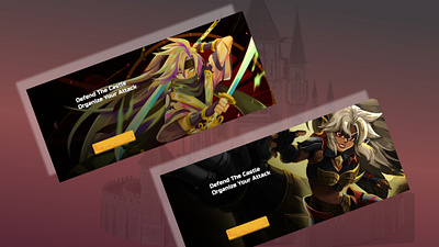 Game Banner / Castle Defender castle defense cover banner figma game banner game graphics game header game section game ui design game website banner graphic design hero header hero section illustration ui design web design