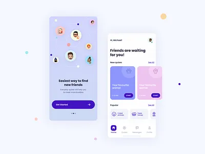 Teen Social App UI Design | RIIy Gamified Platform interaction design