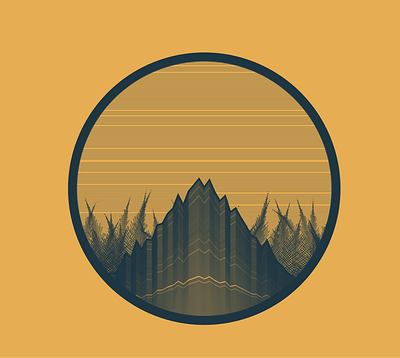 Mountains generative art plotterart simulation