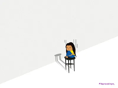 Depressed Moon graphics illustration mental health