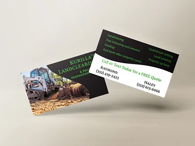 Custom Land Clearing Business Card business cards custom design graphic design print