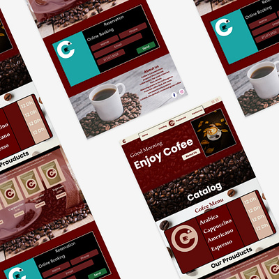 Ui Prototype Coffee Website appdesign branding design illustration logo ui uidesign uiux ux uxdesign