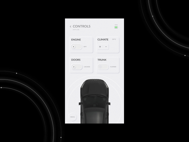 Car App UI Concept car car ui design principle ui ui animation ui design uichallenge uidesign