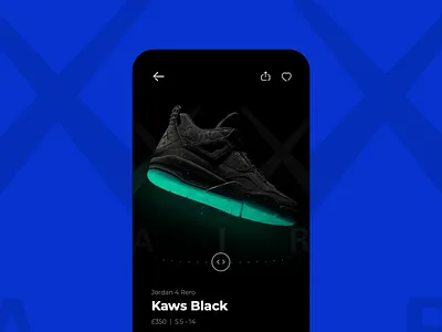Glowing up add to card ae animation black concept design interactive interactive ui jordan jordan app nike particules shopping ui