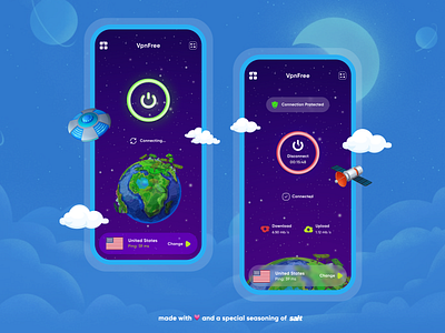 VPN App Concept app appdev appdevelopment branding colors connect creative creative agency design graphic design logo mobileui ui uidesign vector vpn