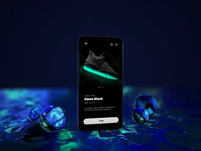 Glow my AIR 3d ae animation black blue c4d cinema4d payment ui